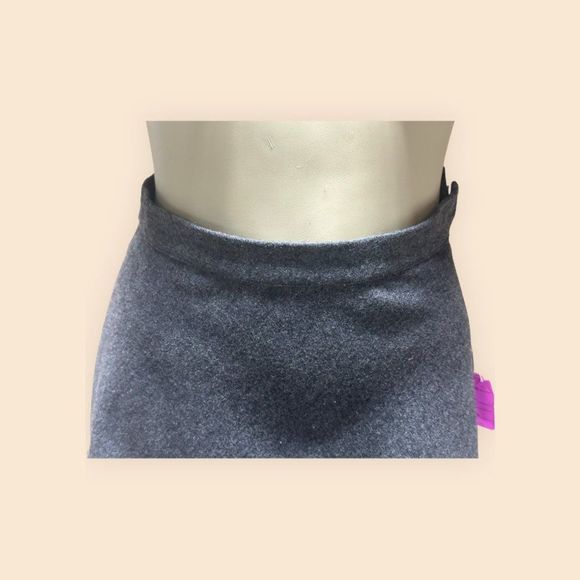 Express Wool Mix Charcoal Gray Skirt Made in Italy Size 3-4 # 1122 - Picture 7 of 11